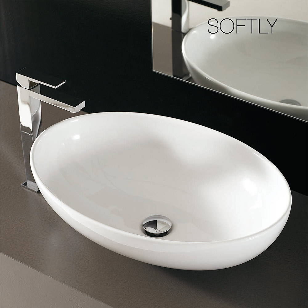 Sit-on washbasin Softly 60